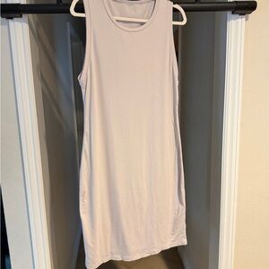 James Perse Tank Dress - Taupe, Japanese Cotton Blend, Midi Sleeveless (Size 4)